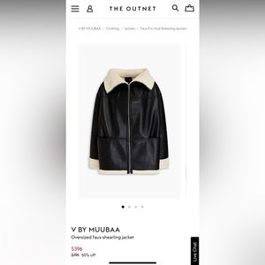 V by Muubaa oversized faux shearling jacket